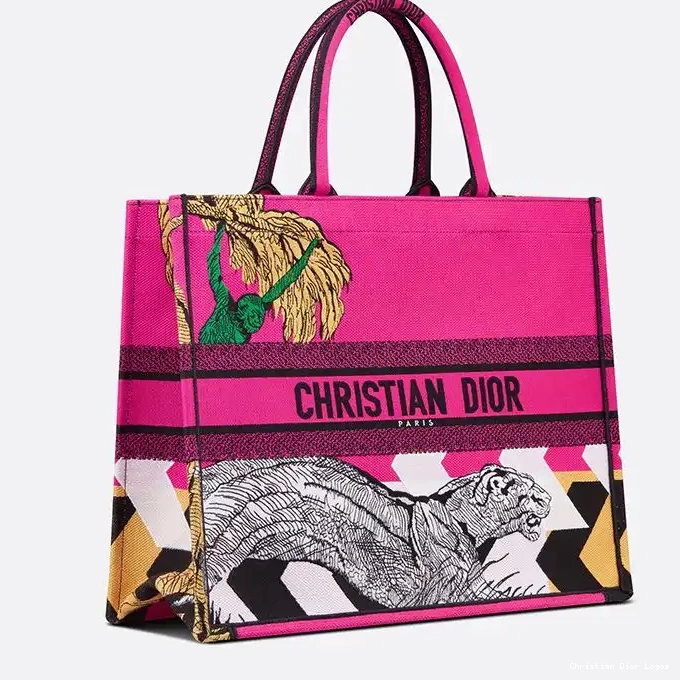 Cheap Tote Pop Canvas D-Jungle Dior Book Motif Rose 0325 Luxury